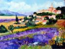 Champ de lavande, Huile sur toile